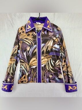 JC Apparel Western Pleasure Showmanship Horsemanship Shirt Rodeo Women’s Large